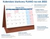 Kalendarz 2025 PLANO stojący na twardej podstawce